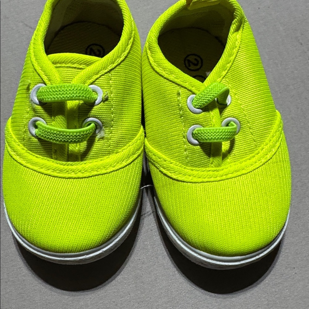 Neon Green Baby Shoes
